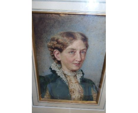 A Portrait Watercolour, signed, inscribed on labels verso, 26 x 18 cm.