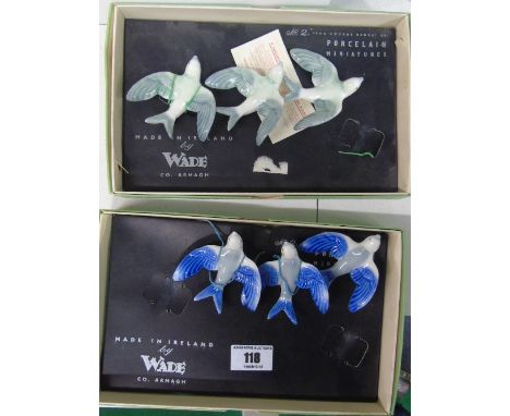 Two Boxed Sets of Wade Trio of Flying Birds.
