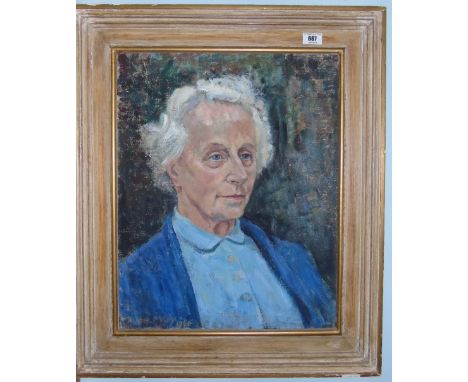 A Winifred Galloway Oil on Canvas Portrait of a Woman.