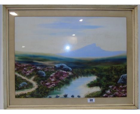A Pair of 20th Century Gouache Paintings by C. Graham of Moorland Scenes.