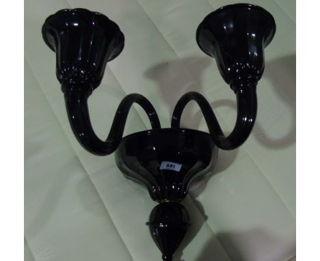 *A 'Volatina Laguna' Two-Light Black Wall Sconce.