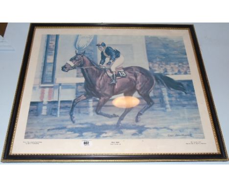 A Coloured Print 'Champions of the Turf Series Mill Reef'