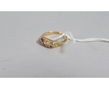 An 18ct Gold Ring (Missing Three Stones)