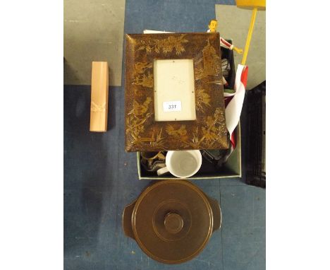 An IPod Speaker System, Stanley Matthews Figure, Oriental Frame etc