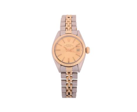 A Rolex Date 26mm reference: 6917 lady's watchModel: 6917Serial: 5759629Year: 1979Case Material: Steel/GoldCase diameter: 26m