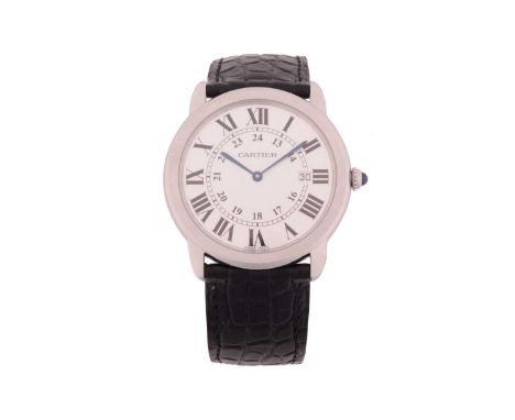 A Cartier Ronde Solo de Cartier quartz wristwatchModel: 2934Serial: 687039RXYear: 2012 approxCase Material: stainless steelCa