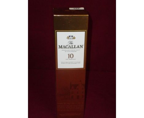 Boxed Macallan 10 Year Old Highland Single Malt Scotch Whisky 