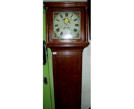 John Thristle-Stogursey (Somerset) circa 1790 long case clock with 30 hour movement, with rare alarm mechanism and attractive