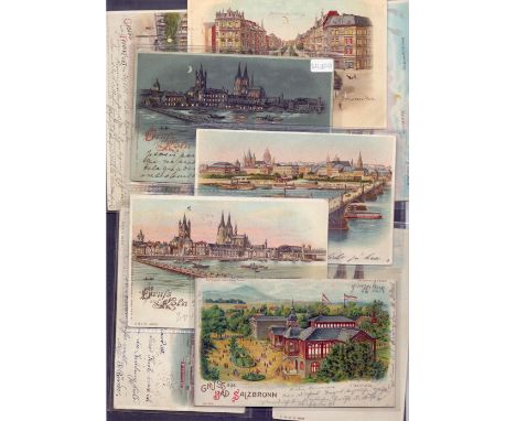 GERMANY, a fine selection of Gruss "hold to light" postcards depicting various German cities or towns, mostly used during lat