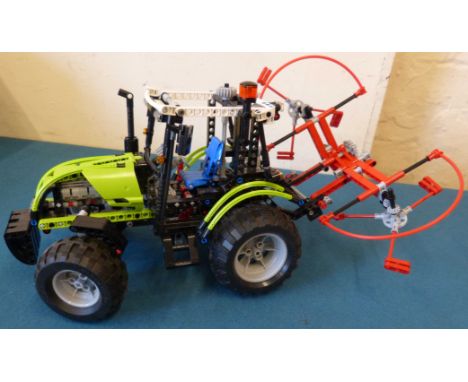 Lego Technic tractor with hay tedder (8284), lacking box. Condition reports are not available for our Interiors Sales