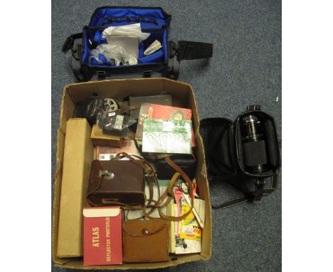 Olympus OM30 35mm SLR camera outfit and other vintage cameras, lenses etc.(B.P. 24% incl. VAT)