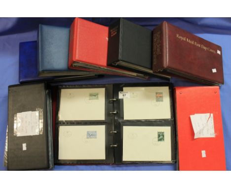 Box with collection of First Day Covers incl. GB, Isle of Man, Austria and Germany and few Isle of man presentation packs.(B.