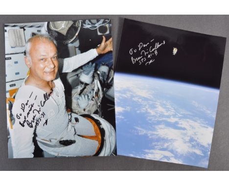 Estate of Dave Prowse - Bruce McCandless (1937-2017) - NASA Astronaut - First untethered Space Walk - two autographed 8x10" c