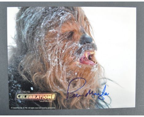 Estate of Dave Prowse - Star Wars Celebration II - Peter Mayhew (1944-2019) - Chewbacca - autographed official 8x10" colour p