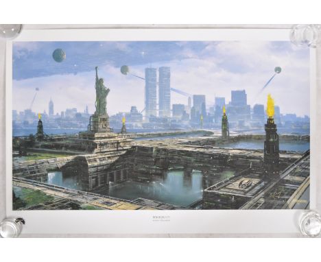 Estate of Dave Prowse - Michael David Ward - Star Trek - New Borg City - a limited edition large signed lithograph print from
