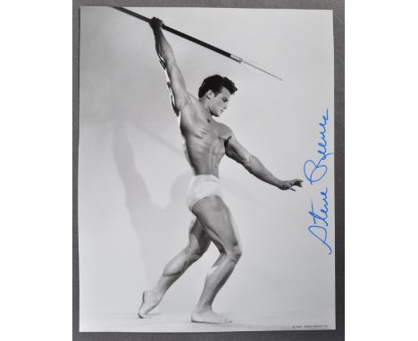 Estate of Dave Prowse - Steve Reeves (Bodybuilder) 1926-2000 - autographed 8x10" black and white modelling photograph of Reev