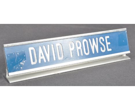 Estate of Dave Prowse - Star Wars - an original vintage Conference / Personal Appearance tabletop name plaque ' David Prowse 