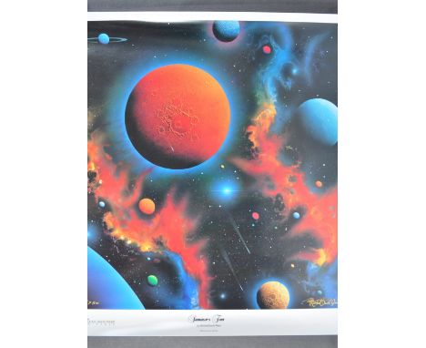 Estate of Dave Prowse - Michael David Ward - Summer's Fire - a limited edition colour lithograph Cosmos related print. Limite