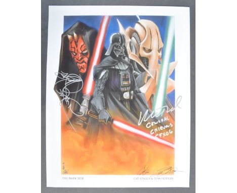 Estate of Dave Prowse - Star Wars - ' The Dark Side ' by Cat Staggs &amp; Tom Hodges - special edition signed artwork print d