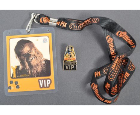 Estate of Dave Prowse - Star Wars - Mr Prowse's personal Guest VIP Pass Lanyard and enamel pin badge from Star Wars Celebrati