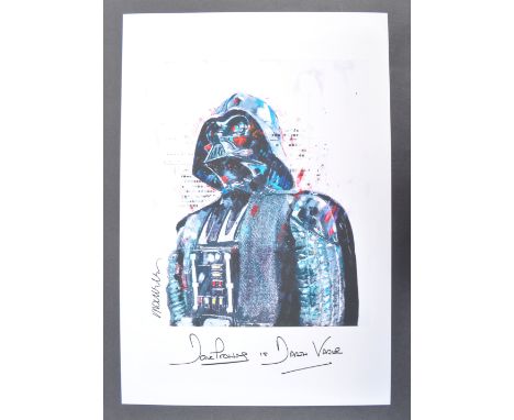 Estate of Dave Prowse - Star Wars - Dave Prowse (1935-2020) - a large 19x13" colour pop-art style artwork print, depicting Da