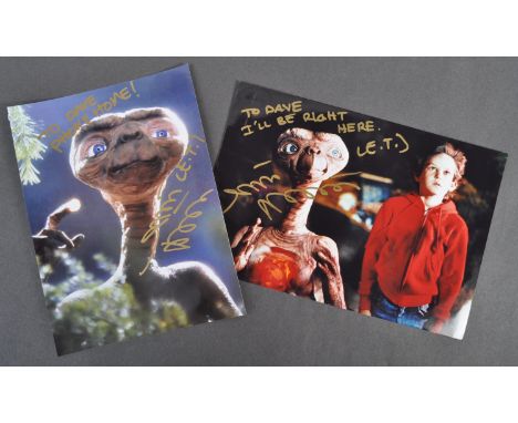 Estate of Dave Prowse - Matthew Demeritt - ET - two autographed colour photographs, both dedicated ' To Dave '. The first bei