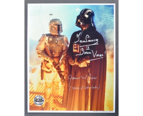 Estate of Dave Prowse - Star Wars - Dave Prowse (1935-2020) and James Earl Jones - an officially licensed dual autographed si