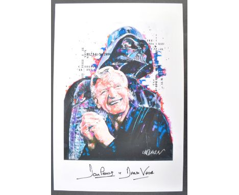 Estate of Dave Prowse - Star Wars - Dave Prowse (1935-2020) - a large 19x13" colour pop-art style artwork print, depicting Da