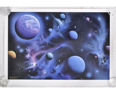 Estate of Dave Prowse - Michael David Ward - Earth Shroud - a limited edition colour lithograph Cosmos related print. Limited