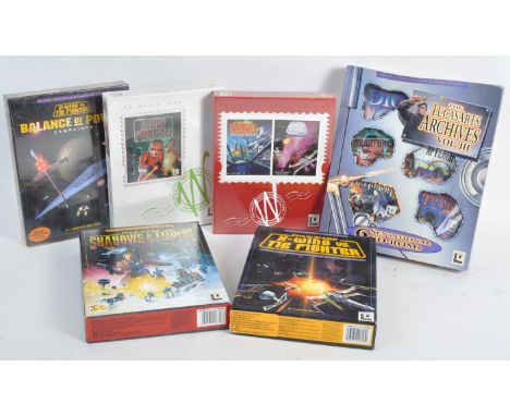 Estate of Dave Prowse - a collection of x6 vintage Star Wars related CD Rom computer games - three still being factory sealed