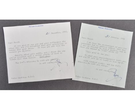 Estate of Dave Prowse - Peter Cushing (1913-1994) - Grand Moff Tarkin in Star Wars - personal letters between Cushing and Pro