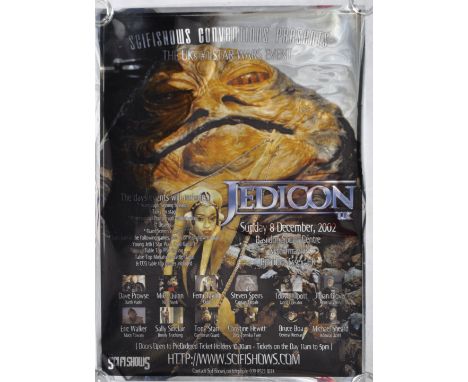 Estate of Dave Prowse - Personal Appearances - An original 2002 Jedicon event poster. Printed on mirrored vinyl / plastic sto