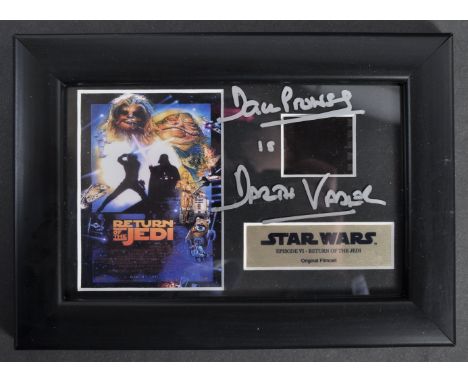 Estate of Dave Prowse - Star Wars - a Rye By Post made Star Wars Return Of The Jedi film cel / filmcell presentation featurin
