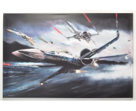 Estate of Dave Prowse - Star Wars - S. Mohamed (Official Star Wars Artist) - limited edition canvas print depicting a dramati