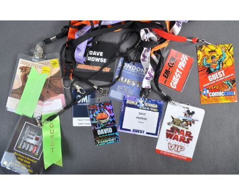 Estate of Dave Prowse - Personal Appearances - a collection of x10 original Convention / Comicon VIP / Guest lanyard badges a