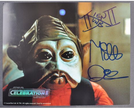 Estate of Dave Prowse - Star Wars Celebration II - Mike Quinn (Nien Nunb) - autographed official 8x10" colour photograph from