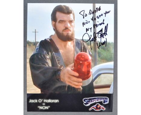 Estate of Dave Prowse - Superman II - Jack O'Halloran (Non) - autographed 8x10" colour photograph from the movie, signed and 