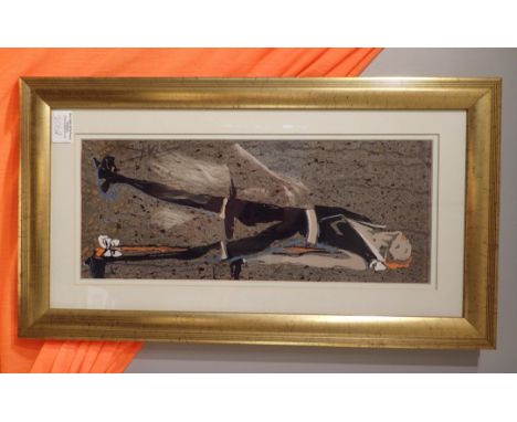 Framed and glazed Inga Kallagova gouache and ink on paper Theatre Design 44 x 17 cm 2004 CONDITION REPORT: POSTAGE: There are