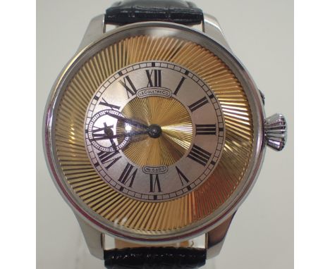 Stainless cased Le Coultre movement gents wristwatch with skeleton movement CONDITION REPORT: Condition good. This item is wo