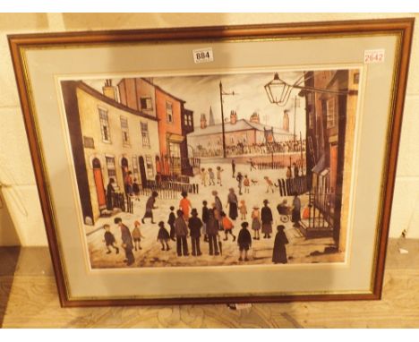 Framed LS Lowry open edition print The Procession 60 x 47 cm