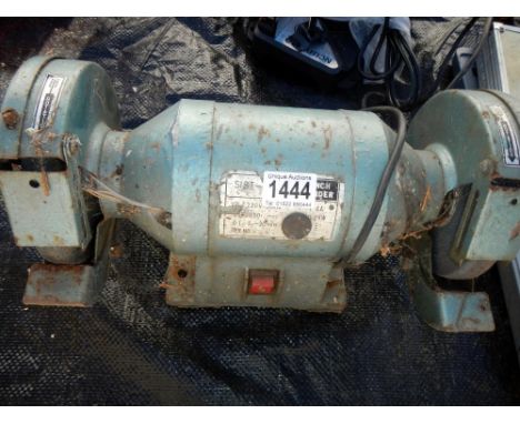 A bench grinder