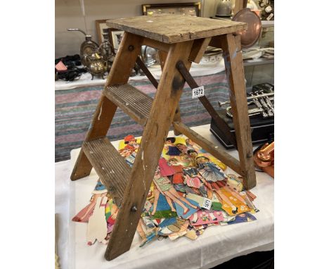 A Pioneer wooden step ladder