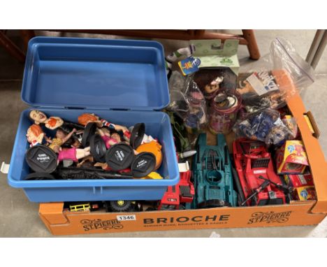 A mixed lot of toys including Spice Girl figures, McDonalds toys, Cabbage Patch Kids, Action Force vehicles &amp; figures etc