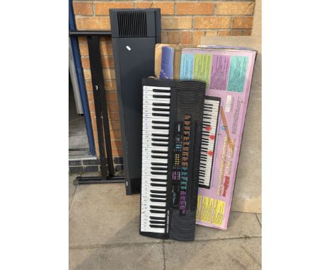 A Yamaha &amp; boxed Casio electric organ. (No power supplies, working order unknown)