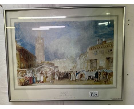 A framed &amp; glazed print of South Lincolnshire by J W W Turner