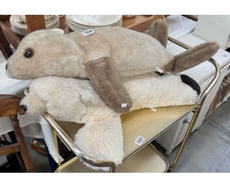 A Polar bear and seal soft toy