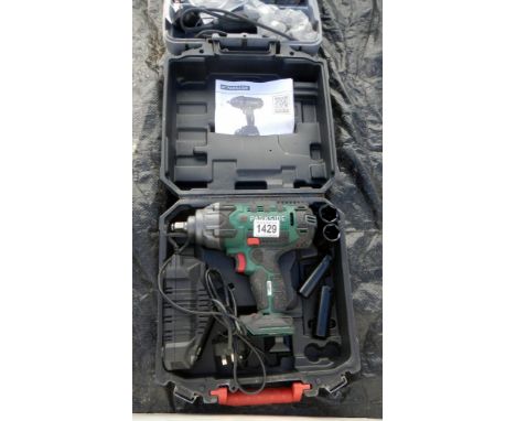 A cased Parkside cordless impact wrench (no battery)