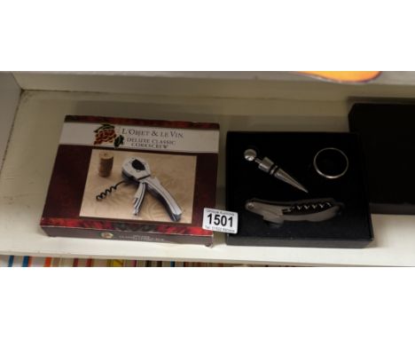 2 Boxed corkscrew sets