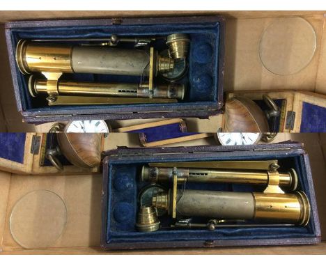 A field microscope, plated pocket watch etc.