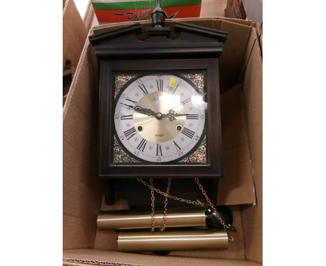 Wall clock and a lamp